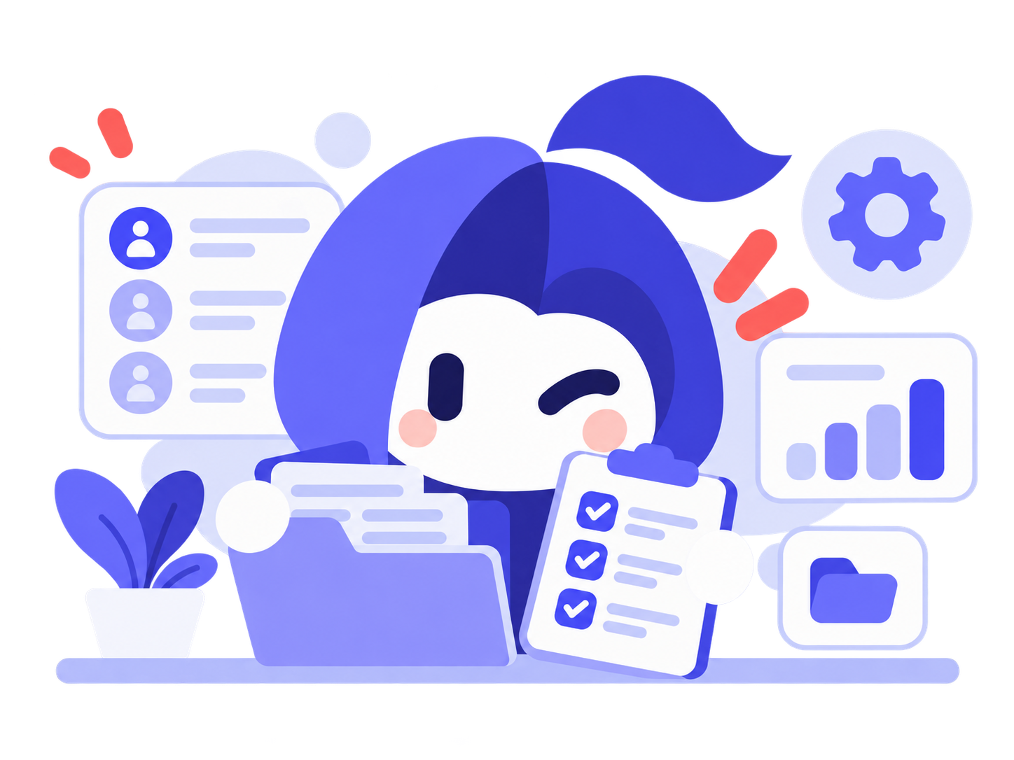 Mimin membantu mengelola workspace, anggota, tugas, dan data